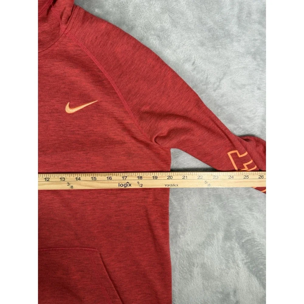 Nike Hoodie‎ Womens Medium Red Therma Fit Fleece Just Do It Pullover
